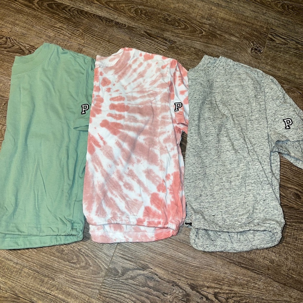 Victoria Secret PINK Short Sleeve Crop Top (with drawstring)